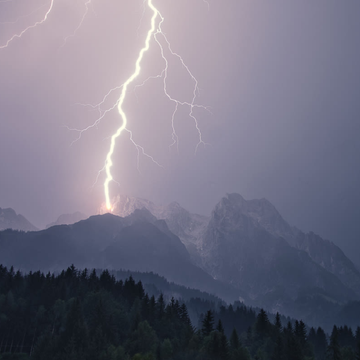Onweer in de bergen