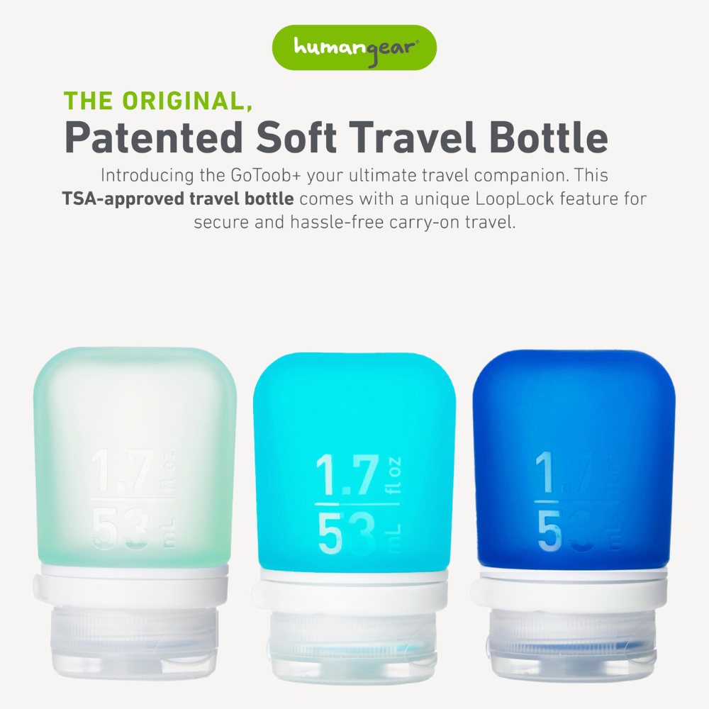 GoToob 3-pack Clear/Green/Blue SMALL - Human Gear