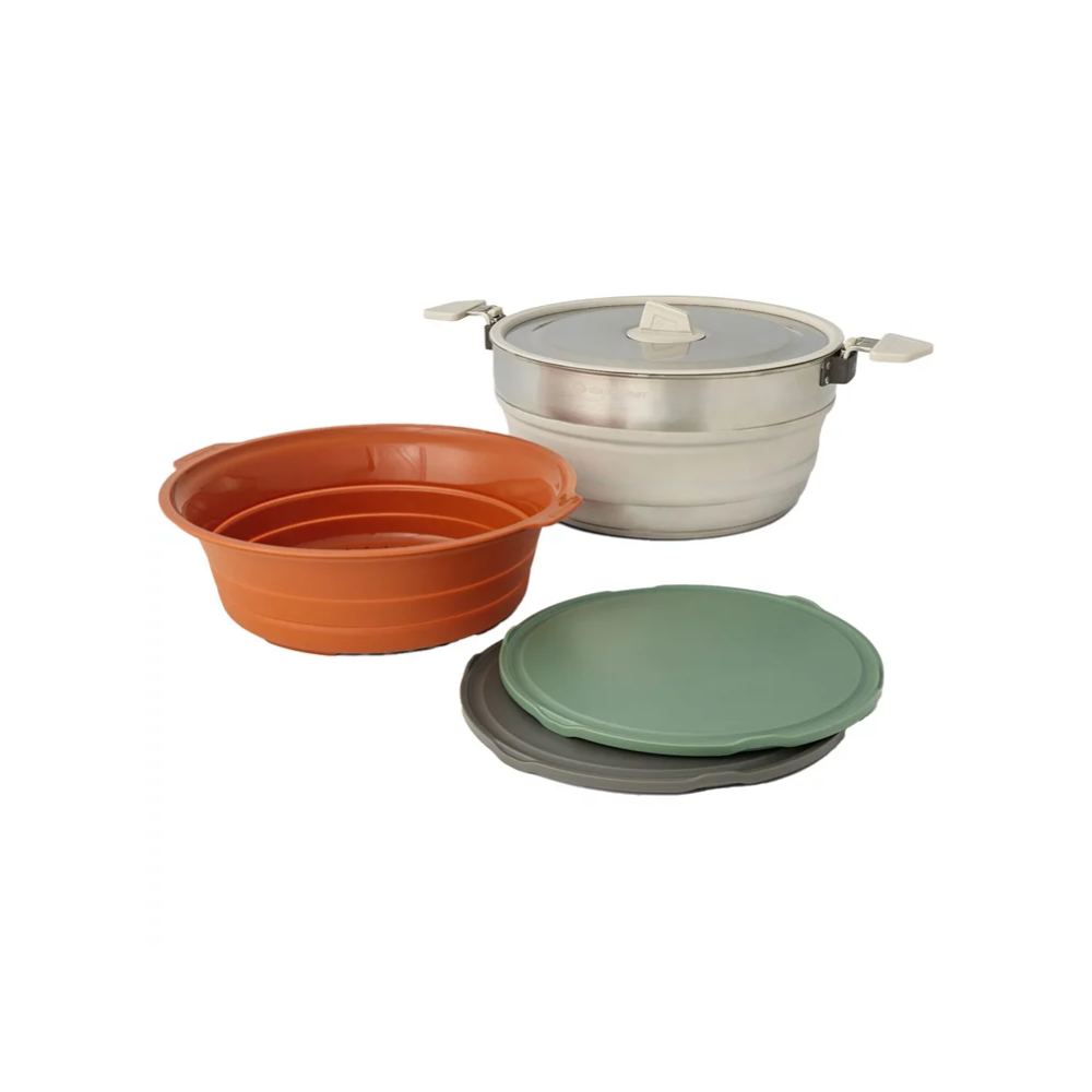 Sea to Summit Detour 5L Kookset – Opvouwbare Pan met Vergiet en Snijplanken - Outdoor Food
