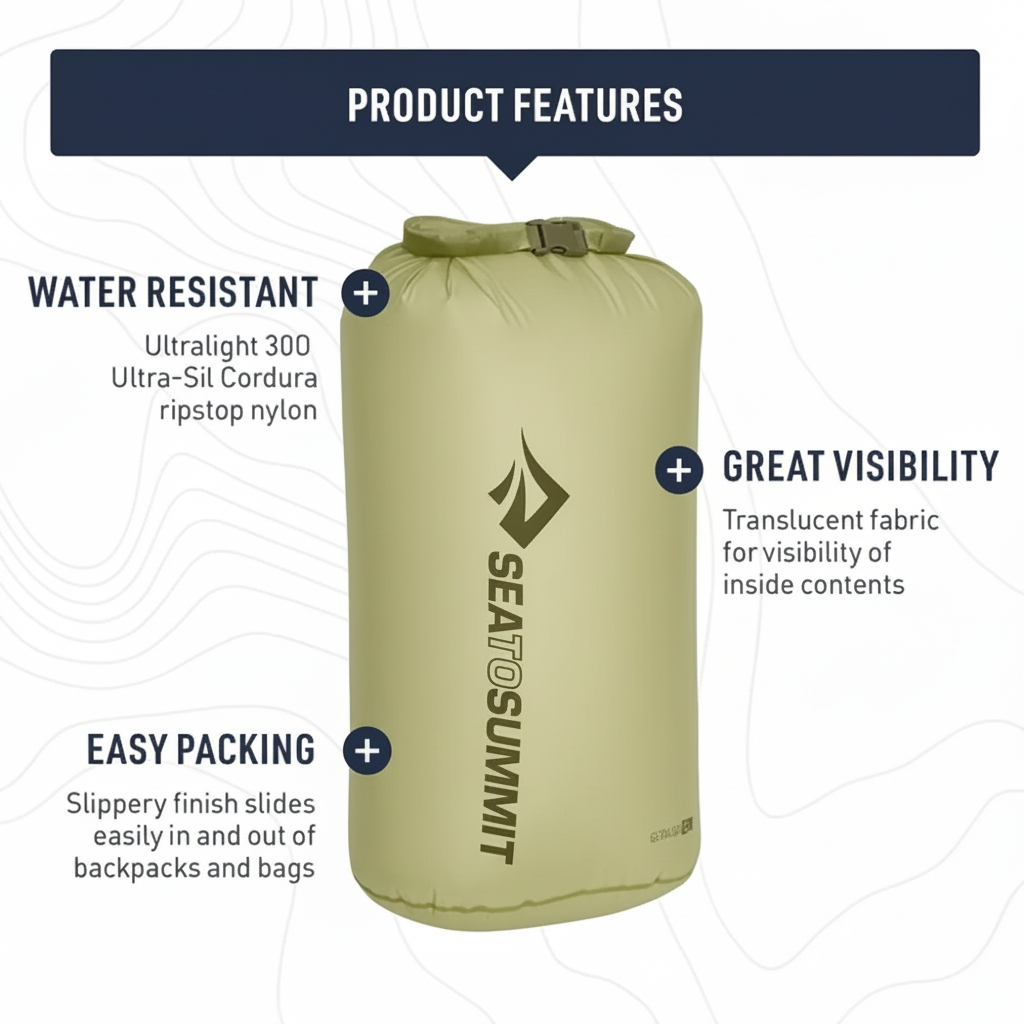 Sea to Summit Ultra-Sil Dry Bag 13L Ultralicht & Waterdicht - Outdoor Food