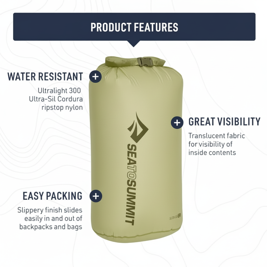 Sea to Summit Ultra-Sil Dry Bag 5L Ultralicht & Waterdicht - Outdoor Food
