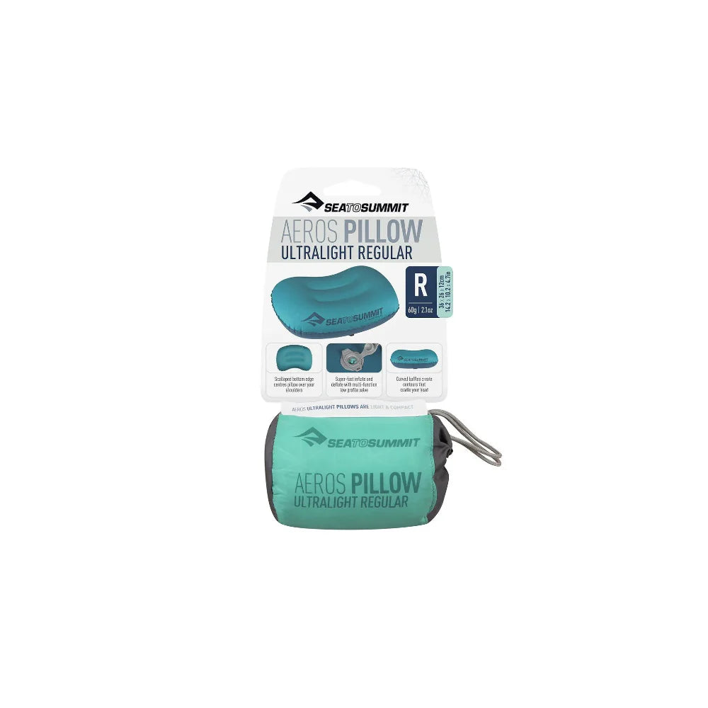 Aeros Ultralight Pillow Regular Light Blue - Sea to Summit afbeelding 2