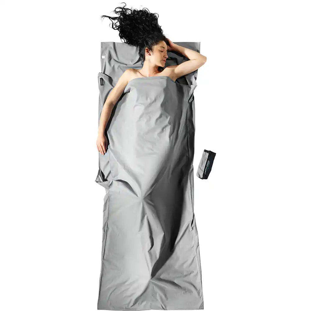 Cocoon Travelsheet Insect Shield 100% Cotton Grey kopen bij Outdoor-Travel.nl