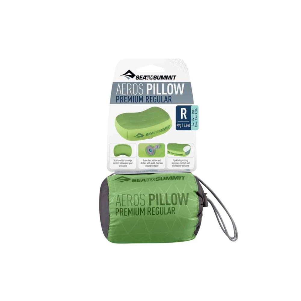 Sea To Summit Aeros Premium Pillow Groen kopen bij Outdoor-Travel.nl