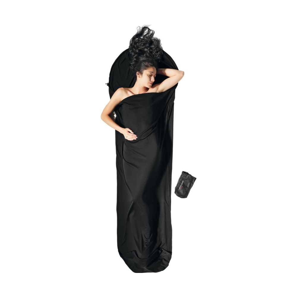 Cocoon Mummy Liner 100% Merino Wool Zwart - Outdoor Food