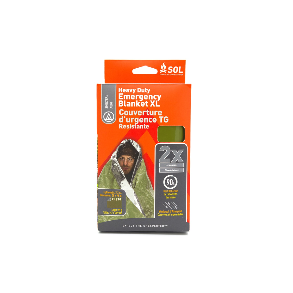 SOL • Thermisch nooddeken XL • Wind- & waterdicht 90% warmte - Outdoor Food