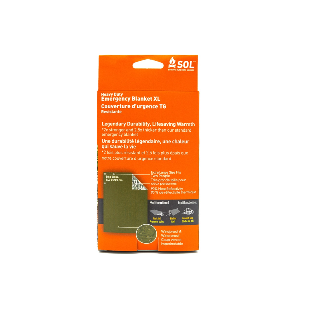 SOL • Thermisch nooddeken XL • Wind- & waterdicht 90% warmte - Outdoor Food