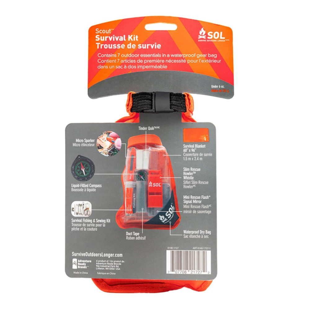 SOL • Scout survivalkit • compact voor noodgevallen onderweg - Outdoor Food