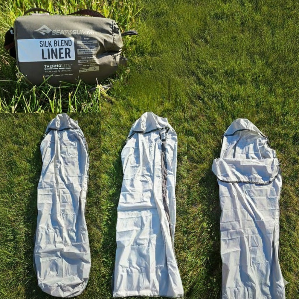 Silk Blend Sleeping Bag Liner - Rectangular - Outdoor Food